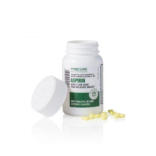 ProCure Aspirin Tabs Enteric Coated 81mg 300/bt