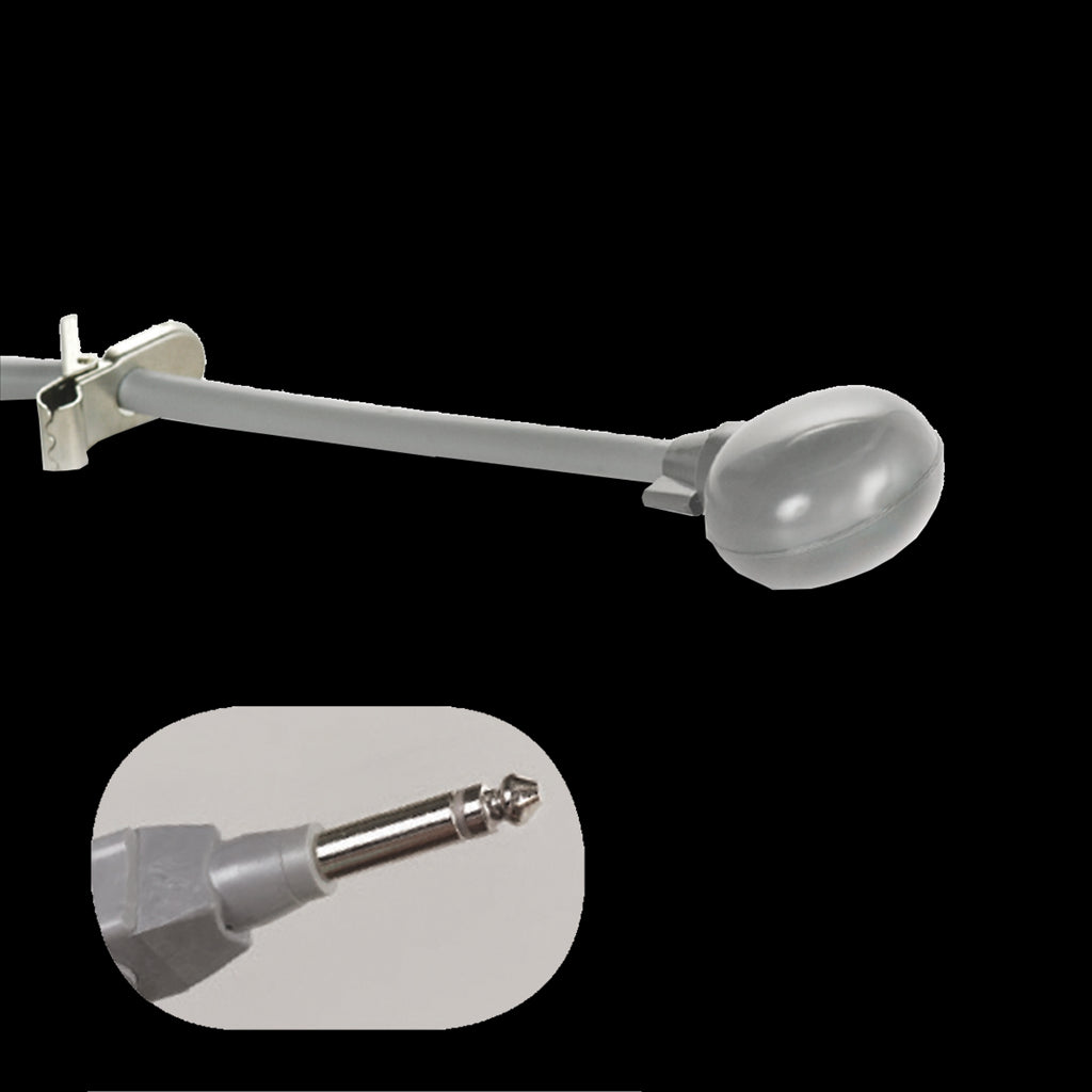 Grey PressCall Call Cord, 1/4 2-conductor, non-locking