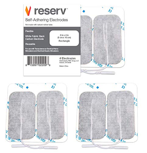 2" x 4" Rectangle Premium Re-Usable Self Adhesive Electrode Pads for TENS/EMS Unit