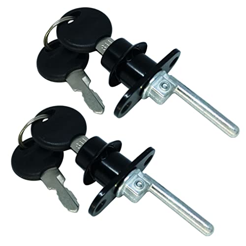 2 Pack 16mm Zinc Alloy File Cabinet Lock Drawer Lock (Black)