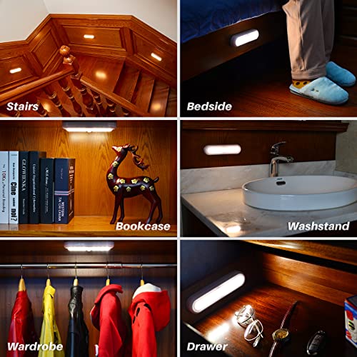 7” Motion Sensor Lights Indoor Battery Operated, 3 Pack