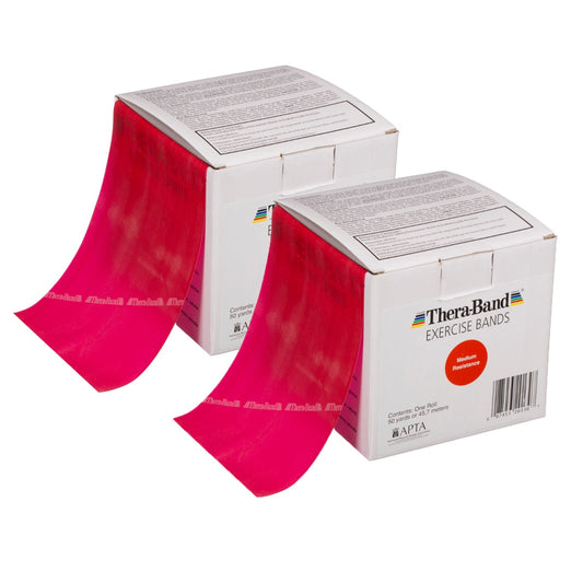 Pink Theraband Professional Latex Resistance Bands, Medium Resistance, 100 Yd Bx