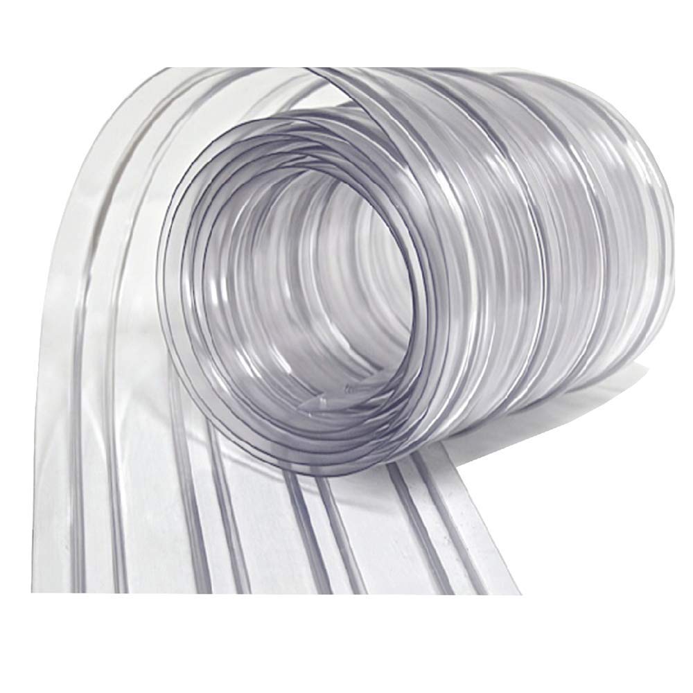 Plastic Vinyl Strip Curtain for Walk in Freezers, Coolers & Warehouse Doors - Clear, 80 mil Thick, 8 Inch x 75 Foot Roll