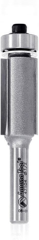 Flush Trim 1/2-Inch Diameter by 1-Inch Cutting Height by 1/4-Inch Shank 2-Flute Router Bit