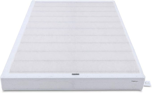 Spring Bed Base, 5-Inch Height Mattress Foundation, Tool-Free Easy Assembly, Twin, 74"L X 38"W X 5"H, White