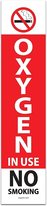 Oxygen In Use Magnetic Sign, 10 Per Pack