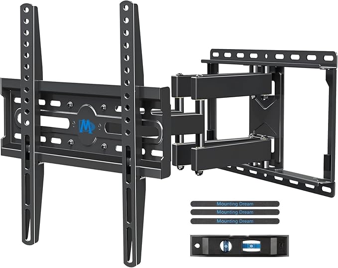 Tv Wall Mount For 32-65 Inch Tv, Tv Mount With Swivel And Tilt, Full Motion Tv Bracket With Articulating Dual Arms