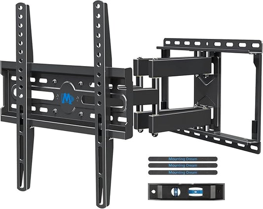 Tv Wall Mount For 32-65 Inch Tv, Tv Mount With Swivel And Tilt, Full Motion Tv Bracket With Articulating Dual Arms