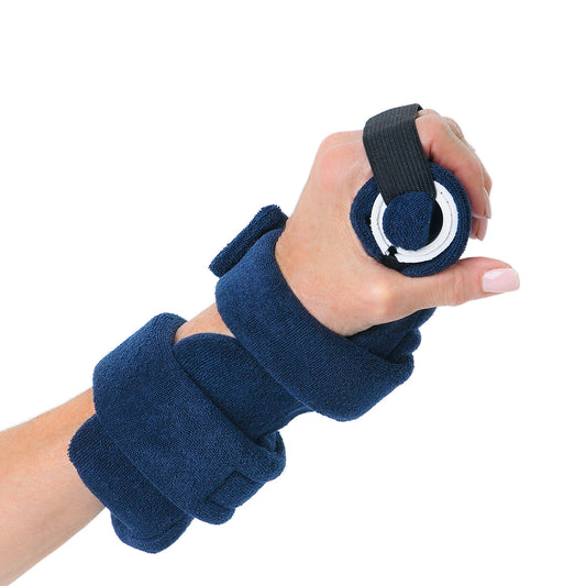 Adult Navy Blue Terry Cloth ComfySplints Air Hand