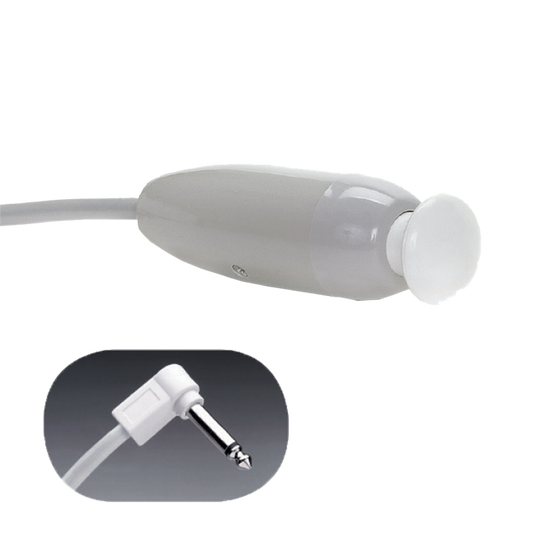 Grey LockingCall Call Cord, 1/4 2-conductor, momentary buzzer