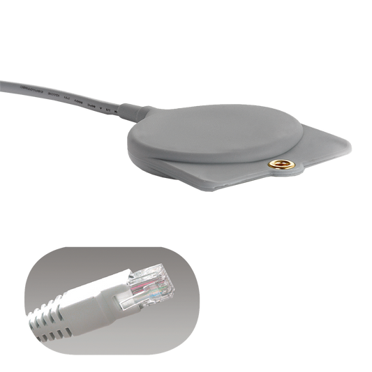 Grey GeriCall Call Cord for Simplex, TekTone, Critical Alert, RJ45 8-pin