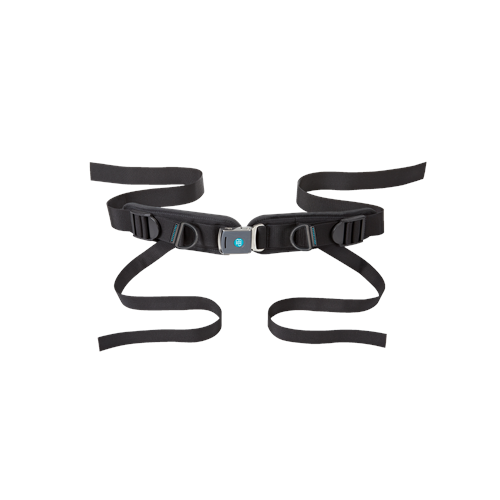 4-Point Padded Hip Belts, Large 62cm, Push Button, Center Pull, Flat-Mount + Framesaver, Each