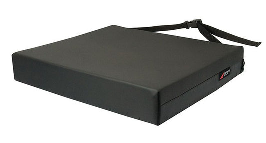 Express Comfort Gel Cushion With Gel Bladder 2"" Thick, 18"" W X 16"" L, Black Comfort-Tek Fabric Cover