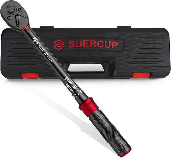 3/8-Inch Drive Click Torque Wrench - 5-45 Ft-Lb/6.8-61Nm Torque Wrench, Dual-Direction Adjustable 72 Tooth Click Torque Wrench