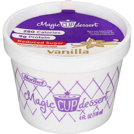 Magic Cup Fortified Nutrition anilla Reduced Sugar Snack, 4 Ounce, 48 cups per case