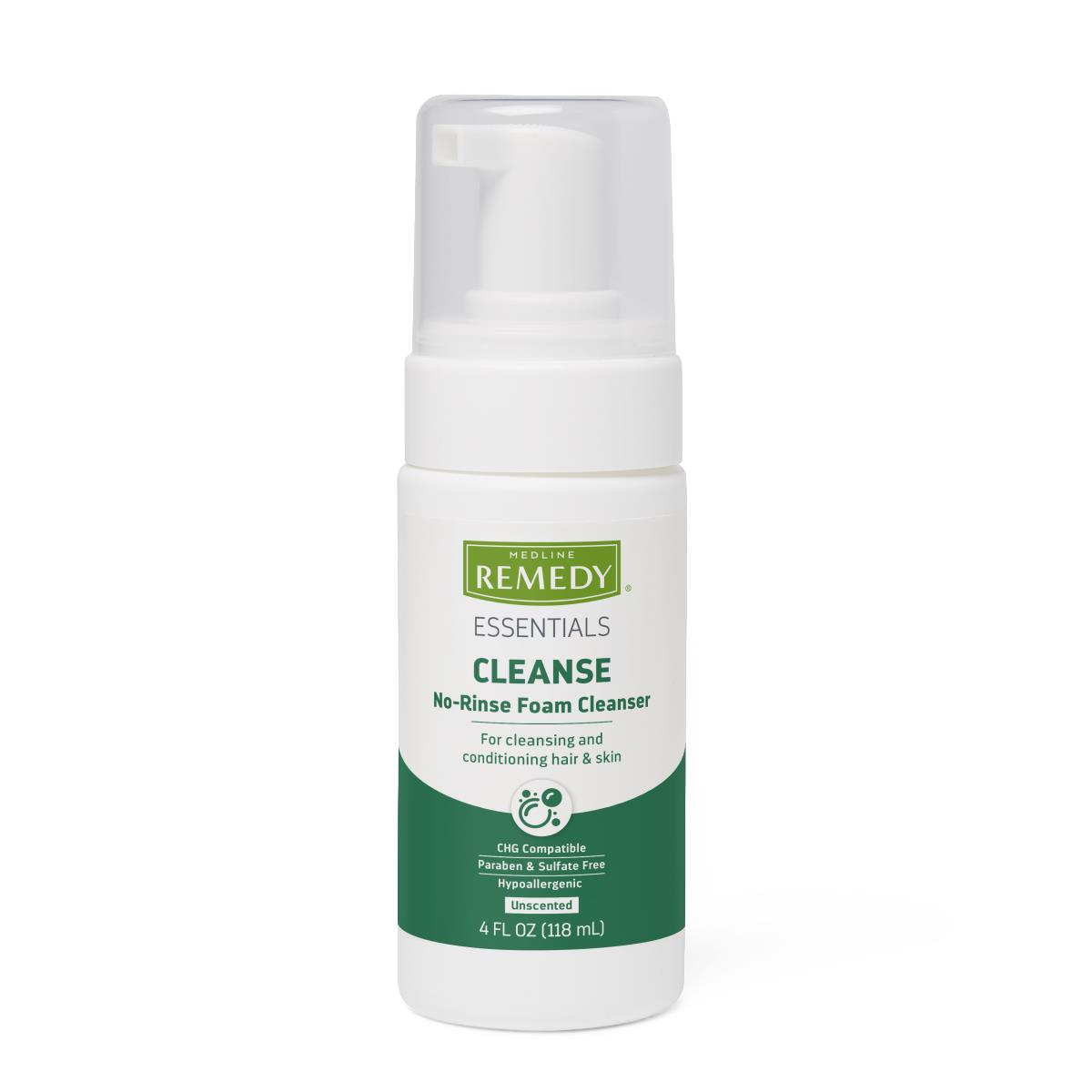 Remedy Essentials No-Rinse Foam Cleanser, 4 oz. Pump Bottle
