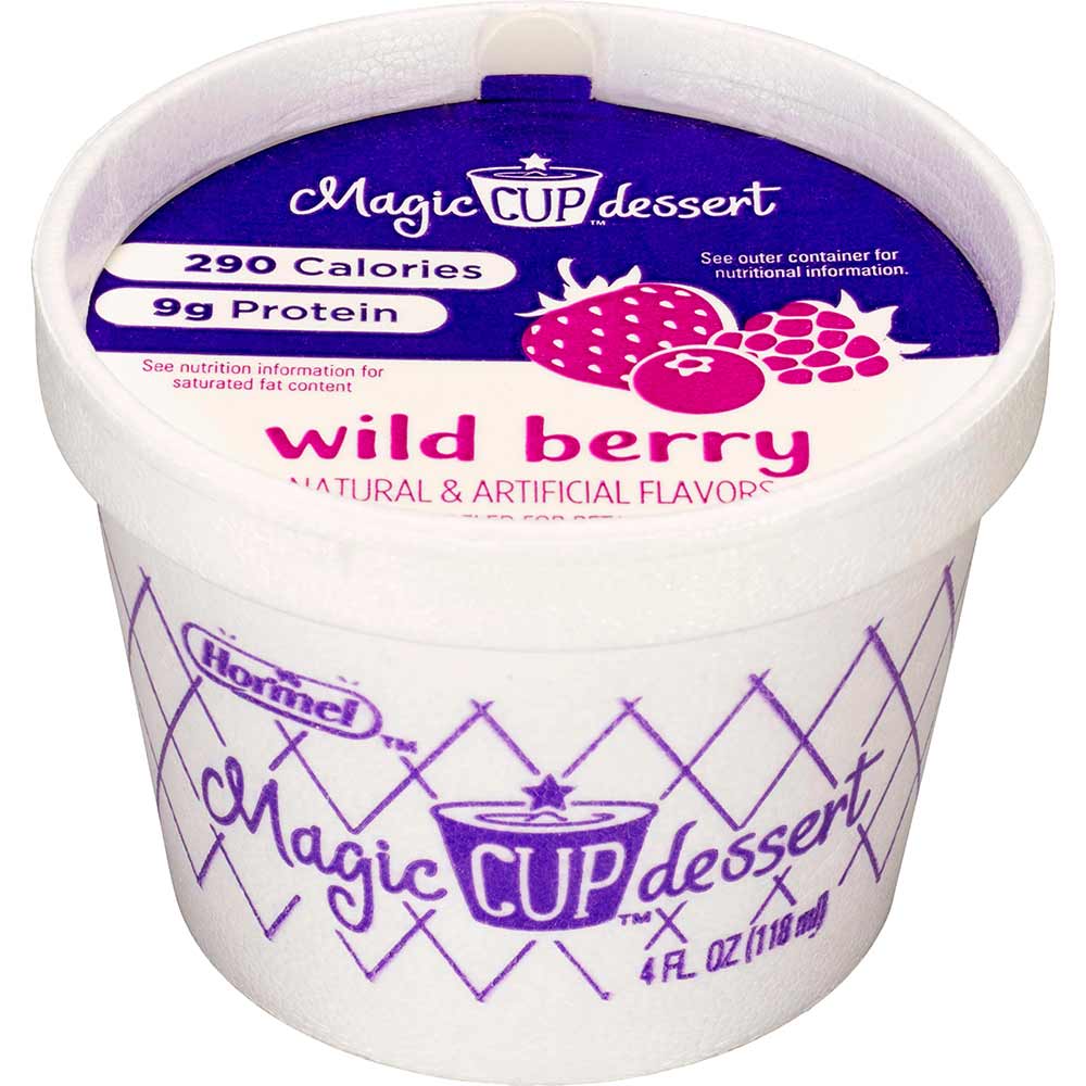 Magic Cup Fortified Nutrition Wild Berry Snack, 4 Ounce, 48 cups per case