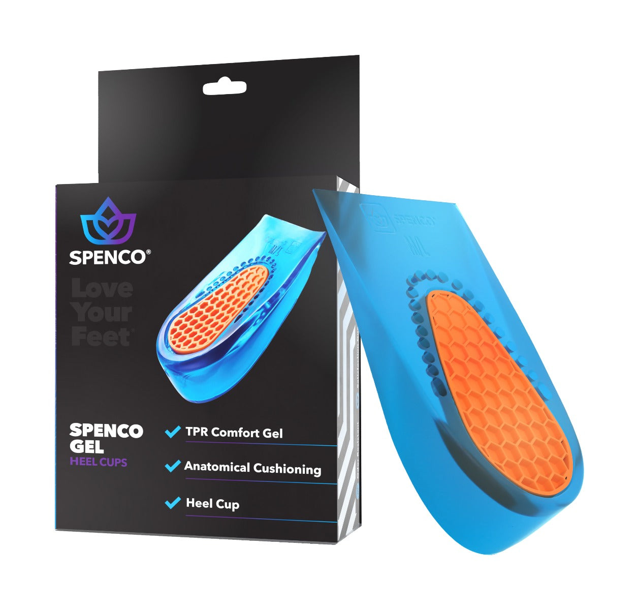 Spenco Gel Heel Cups, Small/Medium: Women’S 5-8, Men’S 6-7