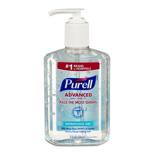 Purell Advanced Instant Hand Sanitizer 8Oz Pump Bottle 12Ea/Cs
