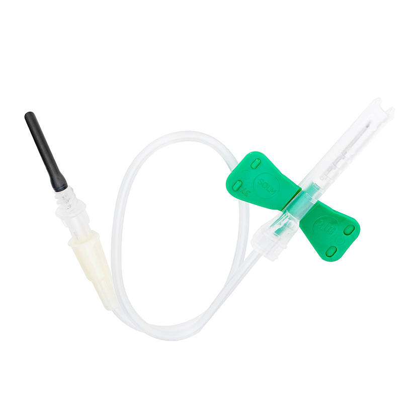 Sol-Care Safety Blood Collection Needle 23G x 3/4" w/12" Tubing, Box of 50