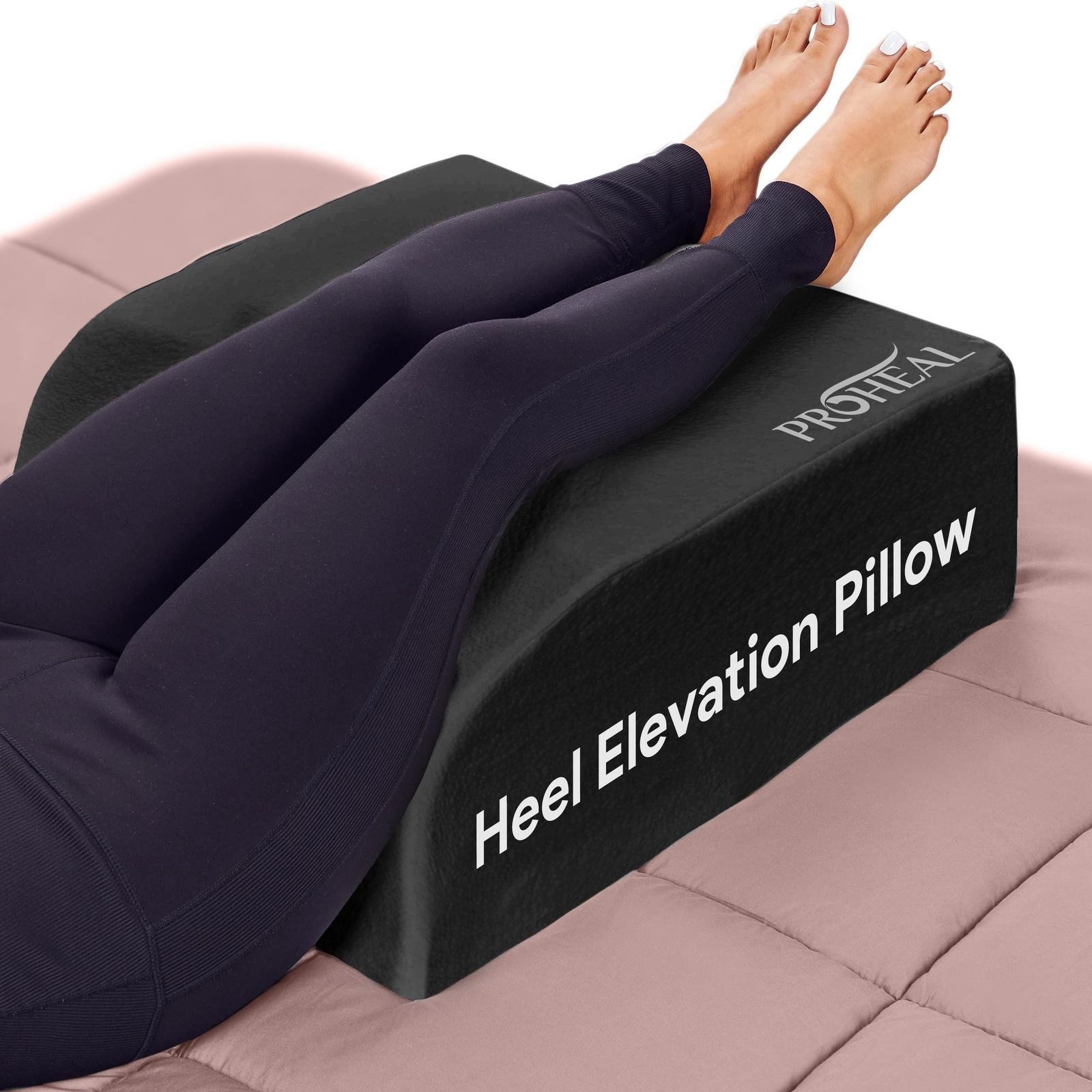Leg Elevation Pillow, Memory Foam Leg Elevating Support Wedge Pillow for  