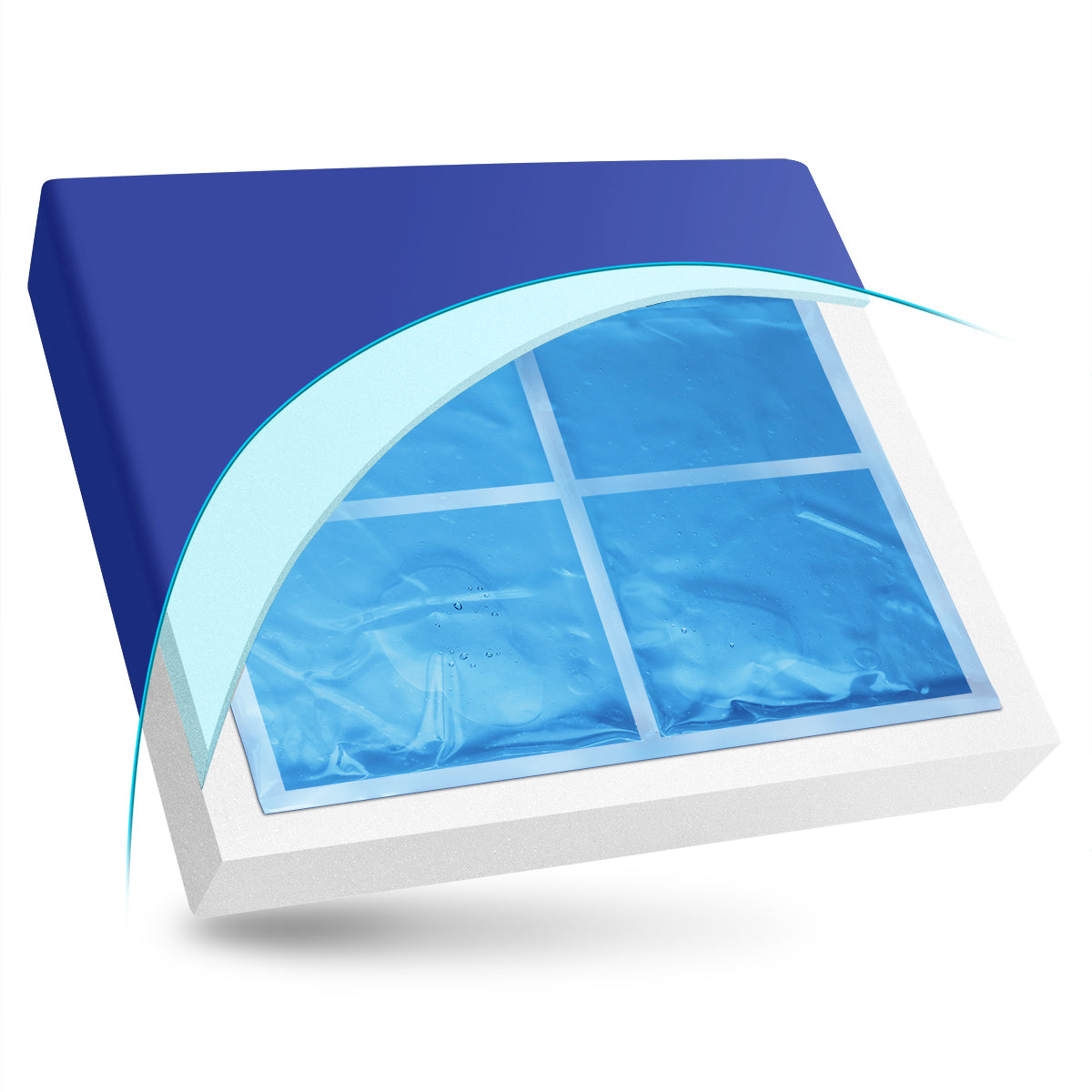 APEX QUAD Gel-Foam Cushion, 22" x 18" x 2"