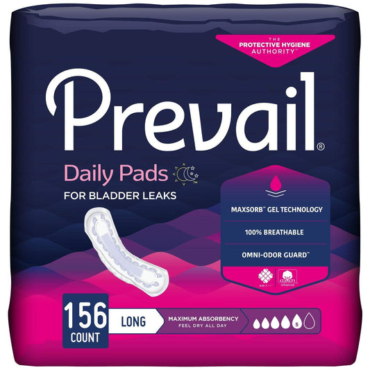 Prevail Bladder Control Pad – Max. Long- Jumbo Pack Prevail