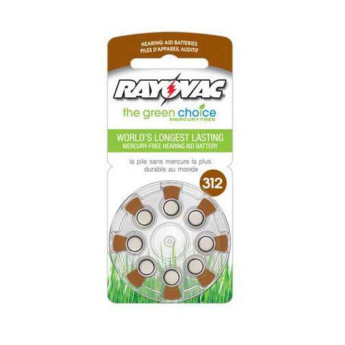 Hearing Aid Battery 1.4V Type 312 Brown 8ea/pk
