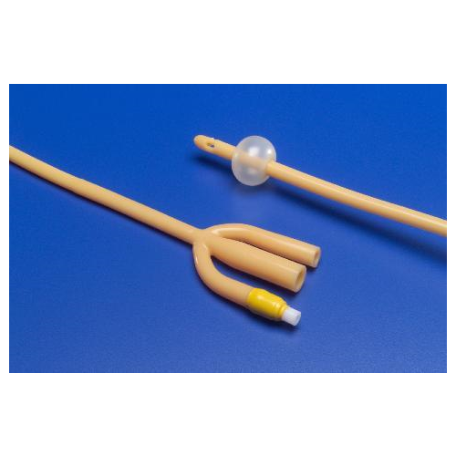 Foley Catheter Silicone Coated Latex 3-Way 5Cc 16Fr 10/Bx