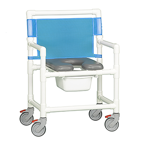 Oversize Shower Chair Commode with Open Front Soft Seat