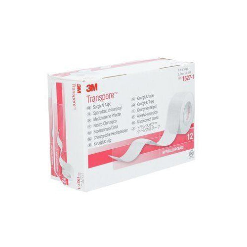 Tape Transparent 1" Transpore - 12ea/bx 10bx/cs