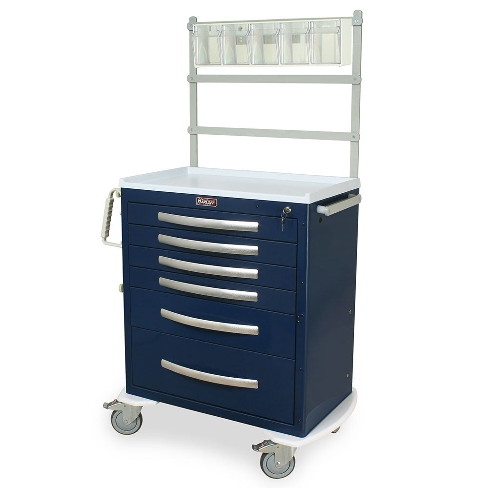 A-Series Lightweight Auto Locking Anesthesia Cart, Tall Height, Mini Width