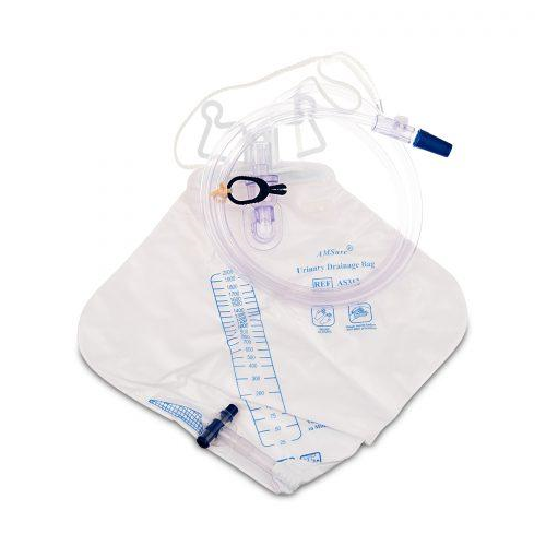 Drainage Bag, Urinary W/Anti Reflux Valve 2000Ml, Latex-Free 20/Cs