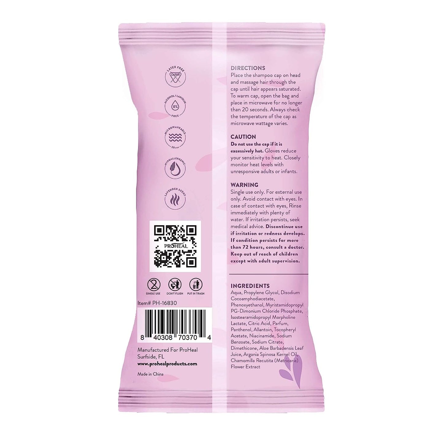 No Rinse Shampoo Cap - 4 Pack