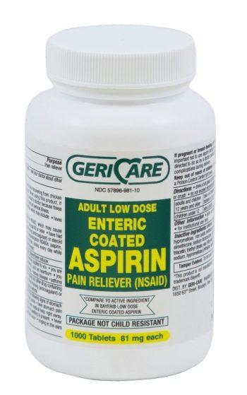 Enteric Coated Aspirin Tablets, 81Mg