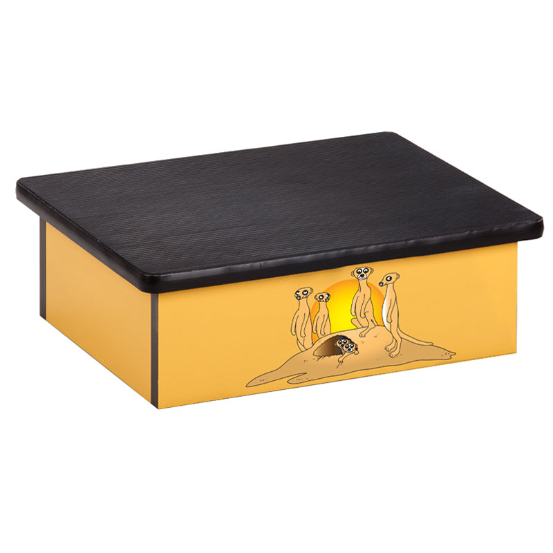 Serengeti Meerkats Yellow Laminate Step Stool