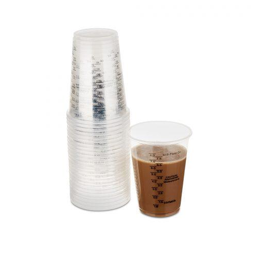 Cups Graduated Plastic 10oz (ml/oz Graduation) - 50ea/pk 20pk/cs