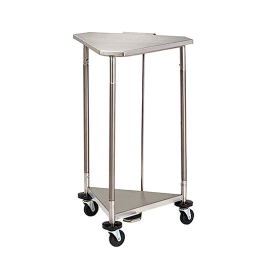 18 in. Stainless Steel Triangular Hamper with Lid