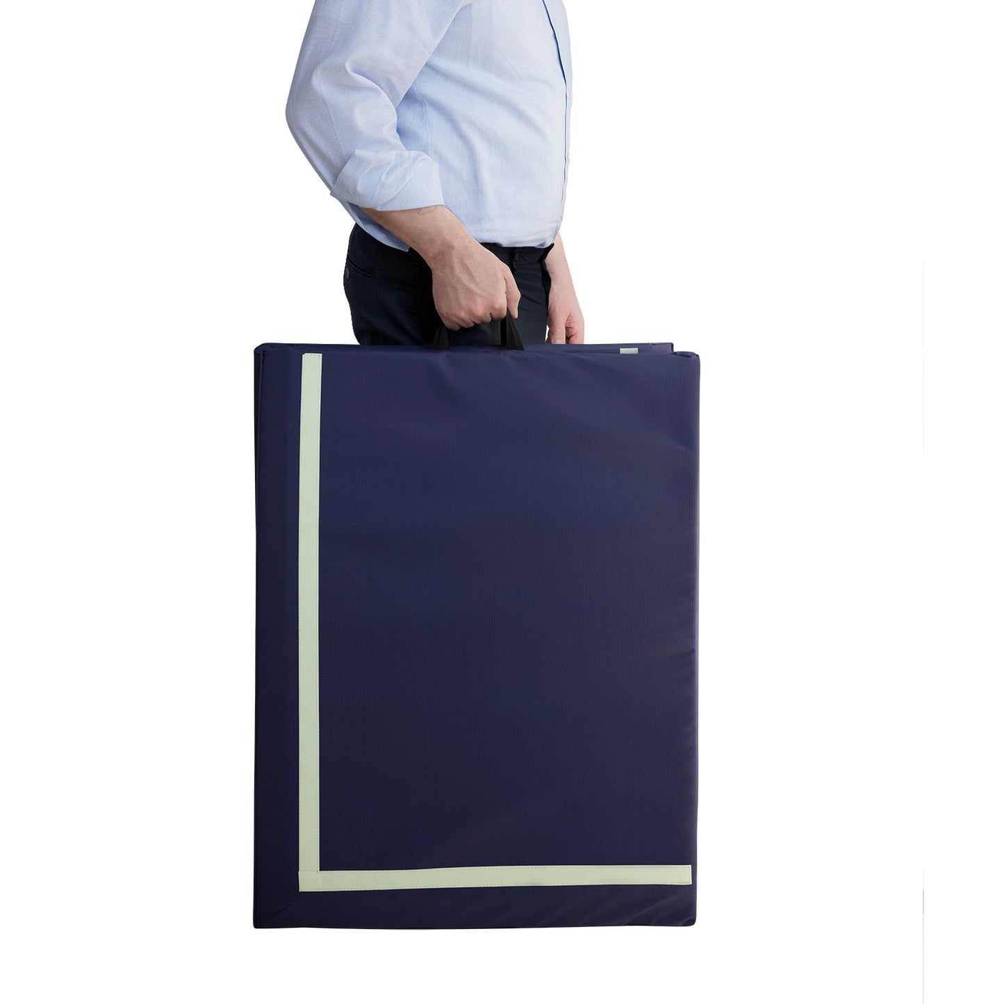 Simple: Tri-Fold Beveled Mat W/Glow Strips, 1" x 30" x 70"