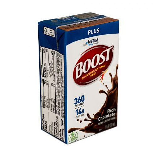 Boost Plus Rich Chocolate Tetra Brik 8oz. - 27ea/cs
