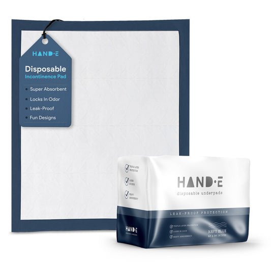 Incontinence Bed Pads Disposable Navy Hand-E Touch