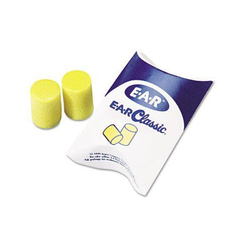 Classic Earplugs Uncorded Pvc Foam Yellow 200Pairs/Bx 10Bx/Cs