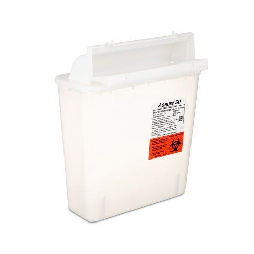 Sharps Collector Mailbox Style Clear 5qt 20ea/cs