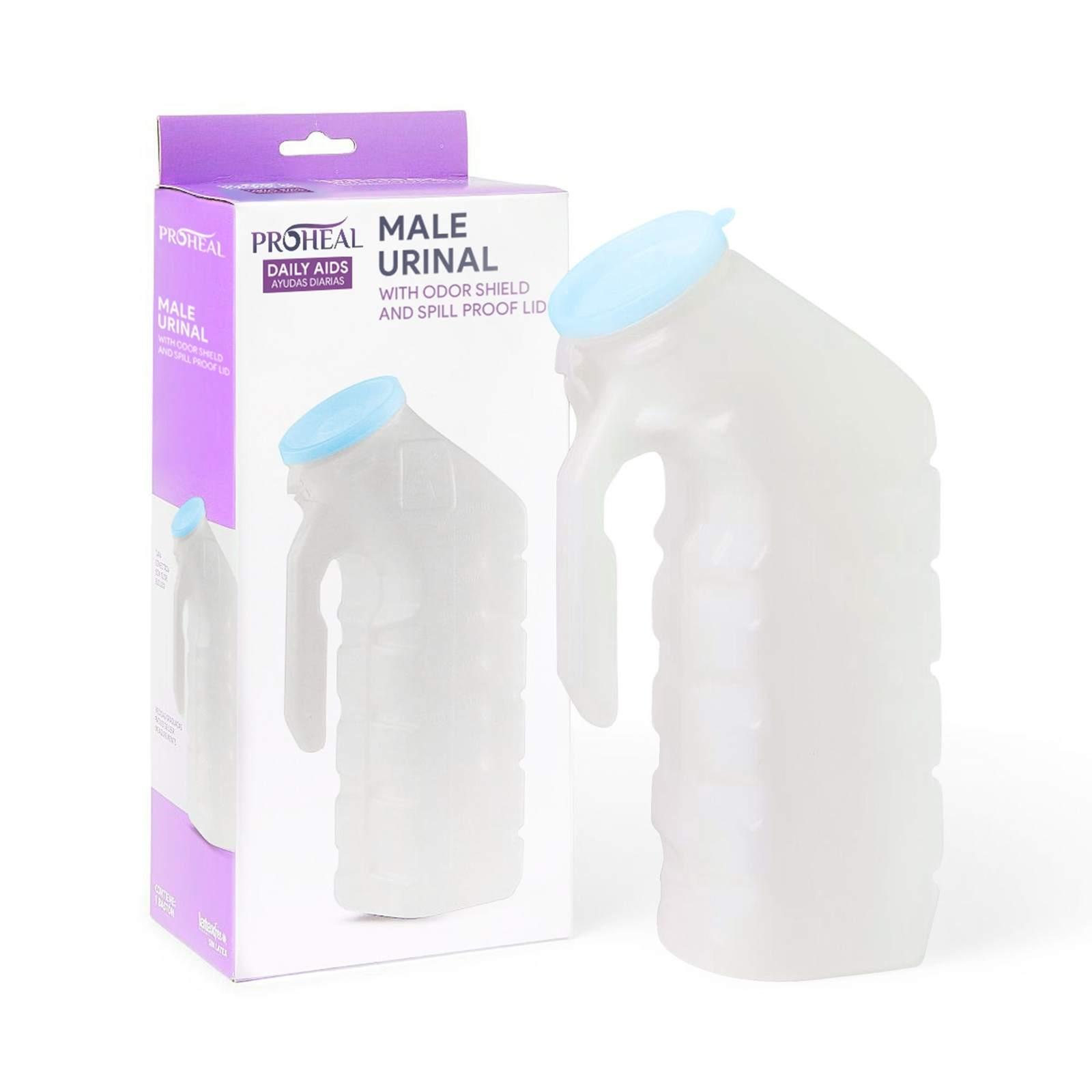 1 x 1000ml Male Mens Travel Outdoor Plastic Portable Toilet Urinal Bottle +  Lid