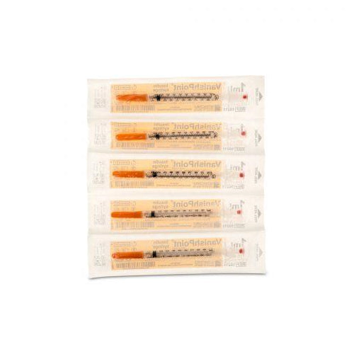 Vanishpoint Insulin Safety Syringe 1Ml 29G X 1/2" 100Ea/Bx