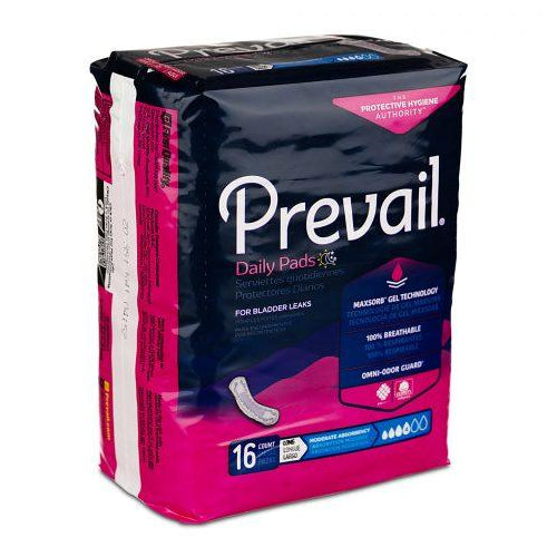 Prevail Bladder Control Pad Moderate 9.25" Length - 20ea/pk 9pk/cs