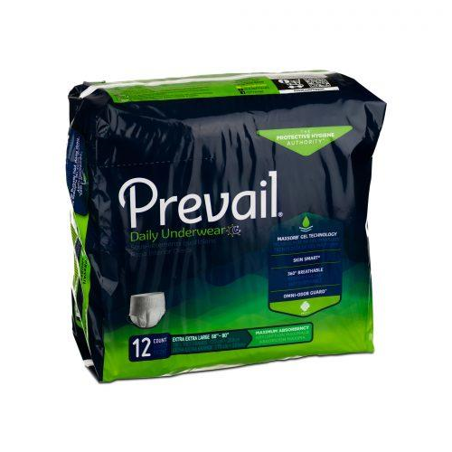 Prevail Extra Protective Underwear XX-Large 68"- 80" - 12ea/pk 4pk/cs