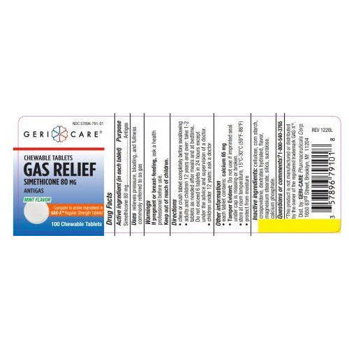Mylanta Anti-Gas Simethicone Tabs Gen 80Mg, Chewable 100'