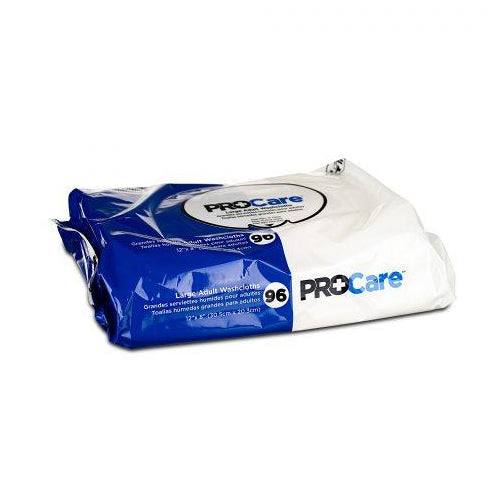 ProCare Adult Moist Washcloth Soft Pack Peel Back Top - 96ea/pk