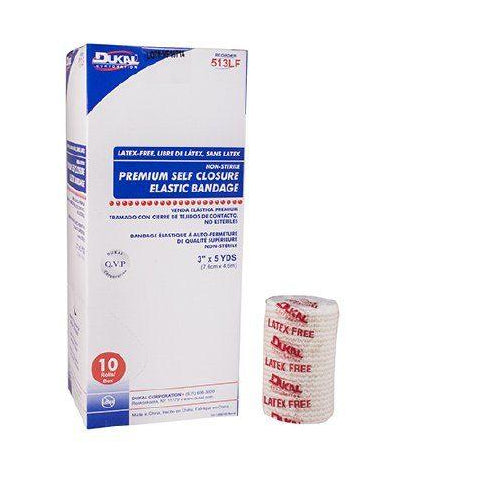 Latex-Free Elastic Bandages w/Velcro Self-Closure 3"x 5yds
